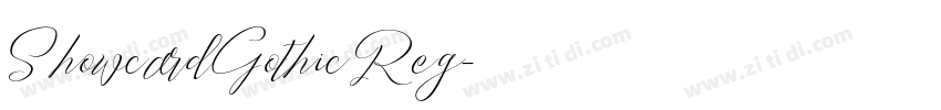 ShowcardGothic Reg字体转换